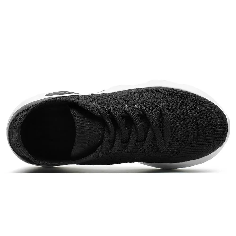 6 CM/ 2.36 Inches CMR CHAMARIPA Elevator Shoes for Women - Breathable Black Knit Shoes