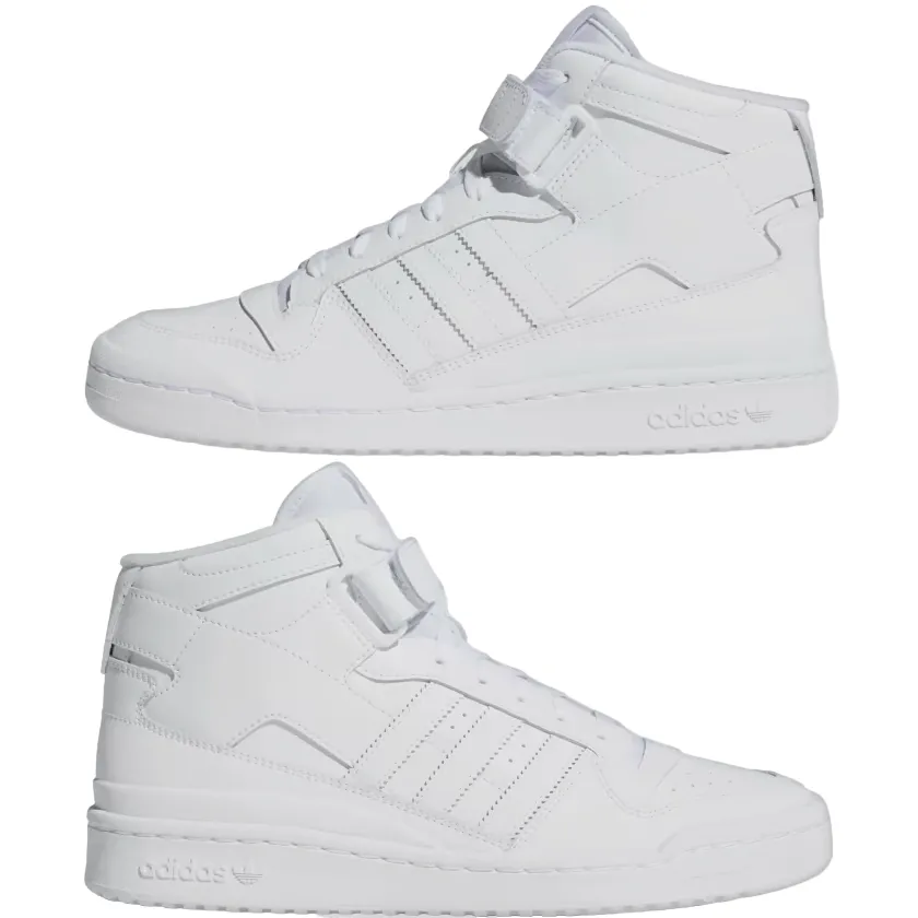 Adidas Originals scarpa sneakers alta da uomo Forum Mid FY4975 bianco