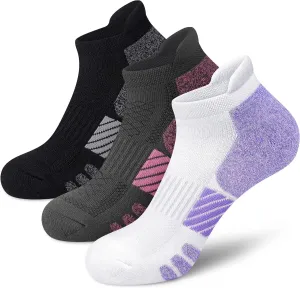 Ankle Socks Women Anti-blister Breathable Running Athletic Cushioned Socks 3/6 Pairs