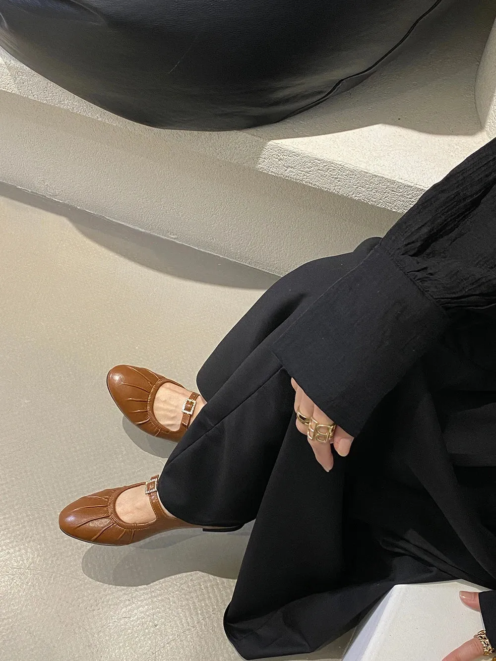 binfenxie  -  Round Toe Women Loafers 2024 New Arrivals Fashion Casual Low Flat Heeled White Brown Black Red Shallow Slip On Mary Janes 35-39