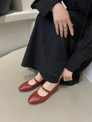 binfenxie  -  Round Toe Women Loafers 2024 New Arrivals Fashion Casual Low Flat Heeled White Brown Black Red Shallow Slip On Mary Janes 35-39