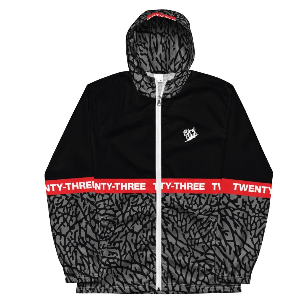 Black Crackle Water Resistant Sneaker Windbreaker