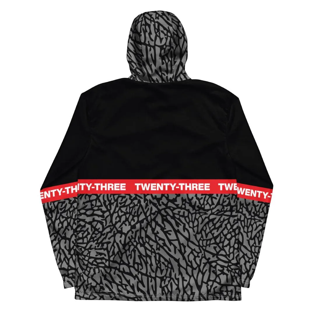 Black Crackle Water Resistant Sneaker Windbreaker