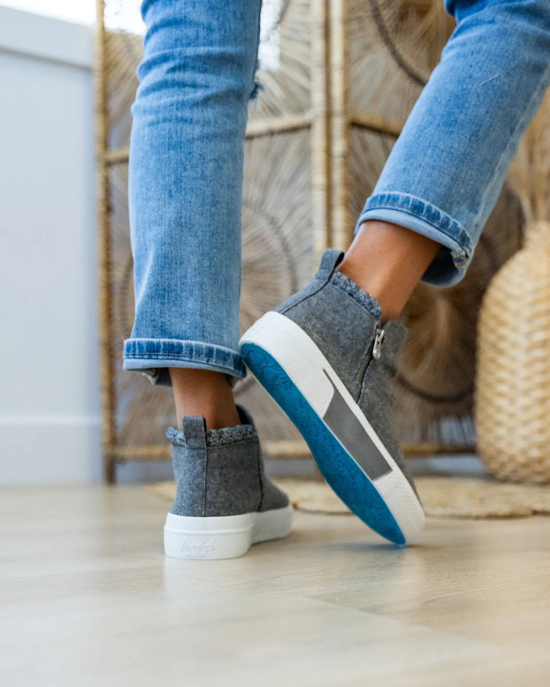 Blowfish Walkabout Flannel High Top Sneaker Boots - Gray