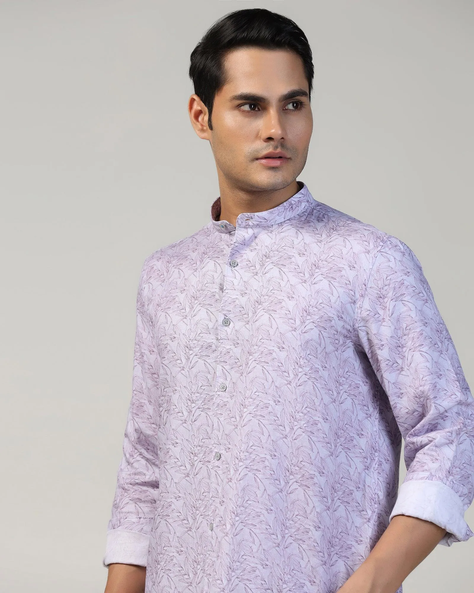 Casual Grey Printed Shirt - Hazel