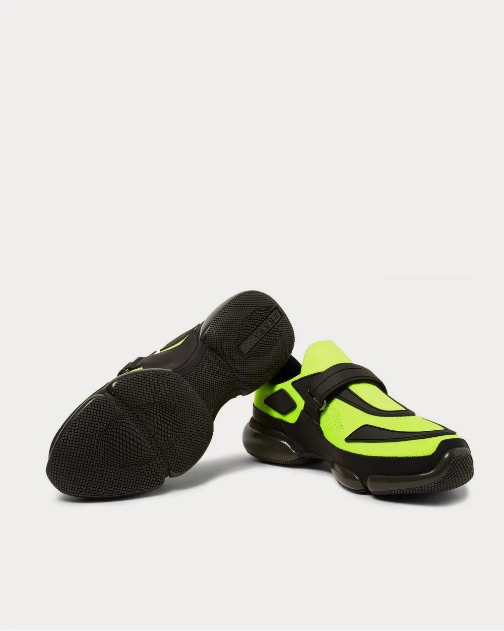 Cloudbust Mesh, Rubber and Leather  Yellow low top sneakers