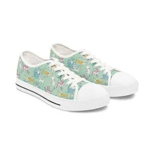 Colorful Funny Dogs Women's Low Top Sneakers