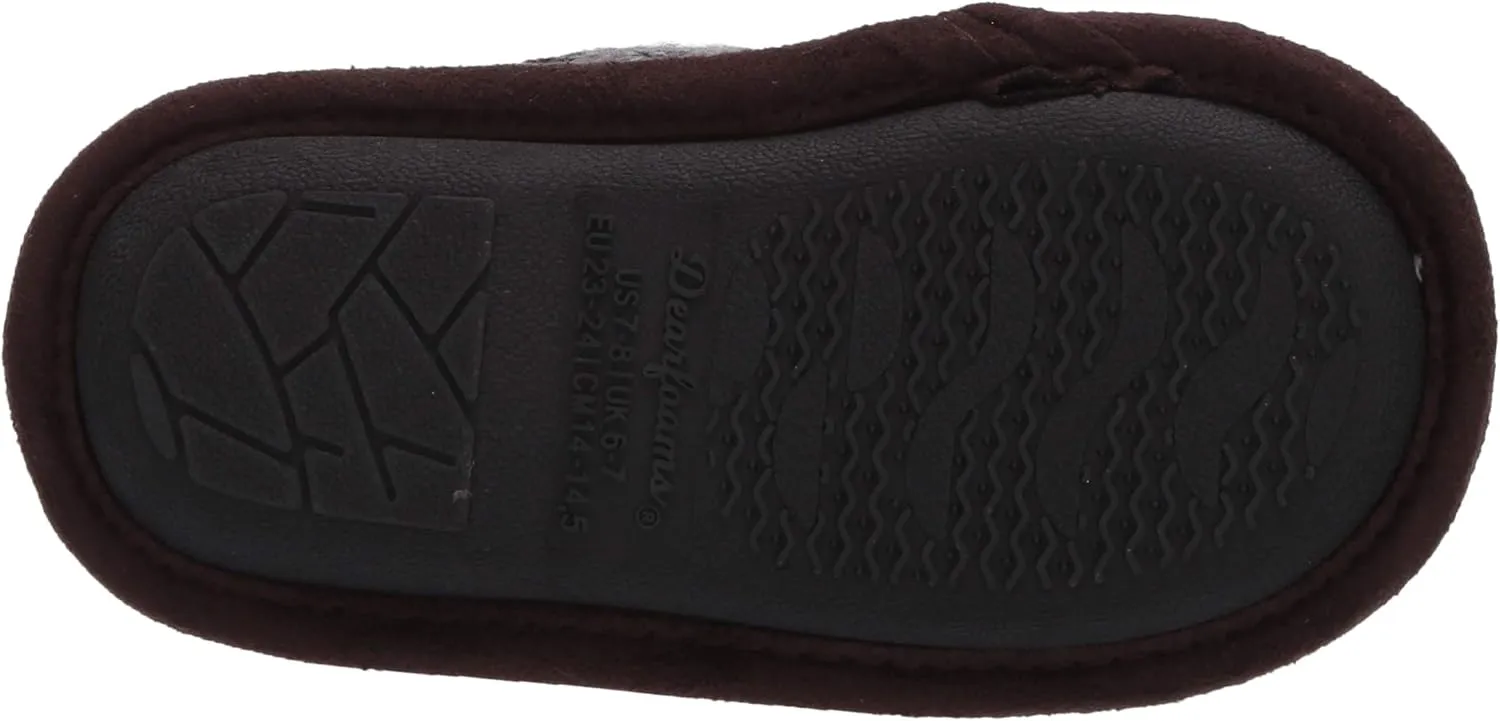 Dearfoams Unisex-Baby Df Kids Toddlers Quilted Knit Clog Slipper