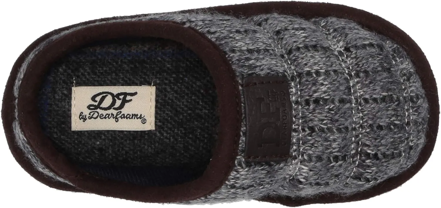 Dearfoams Unisex-Baby Df Kids Toddlers Quilted Knit Clog Slipper