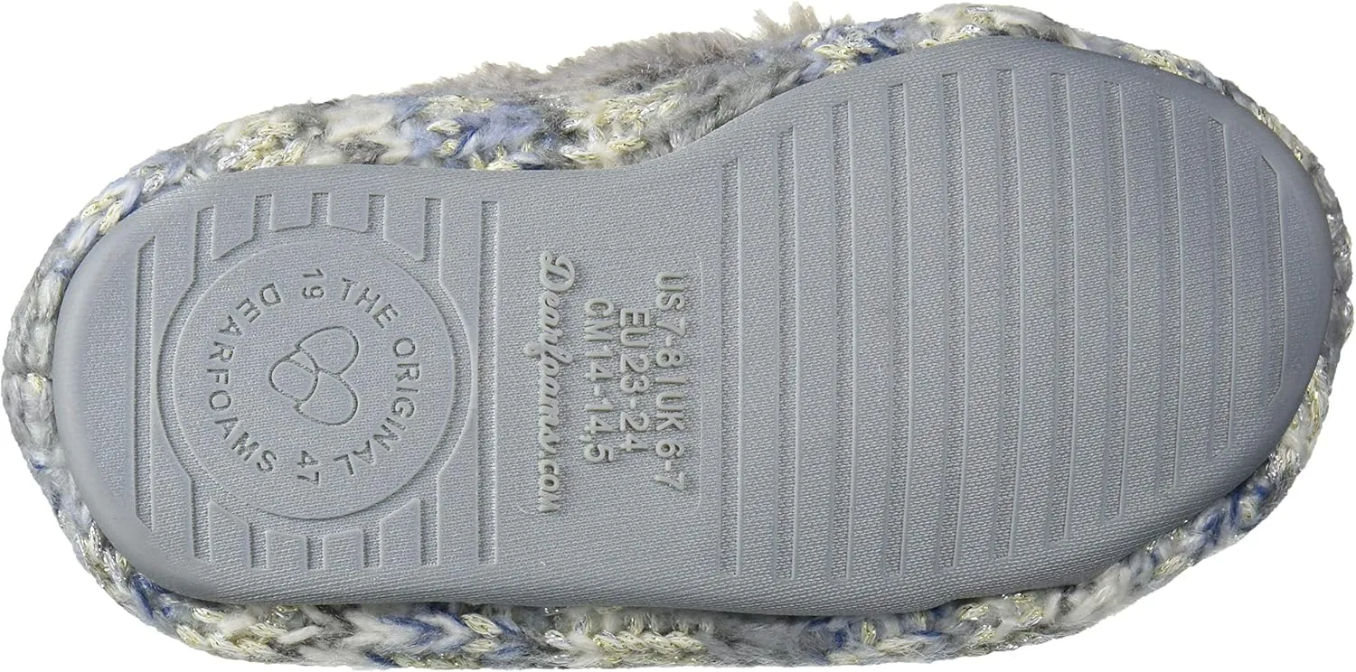 Dearfoams Unisex-Child Kids Toddlers Sparkle Fairisle Moccasin Slipper