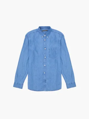 Denim Long Sleeve Oxford Shirt