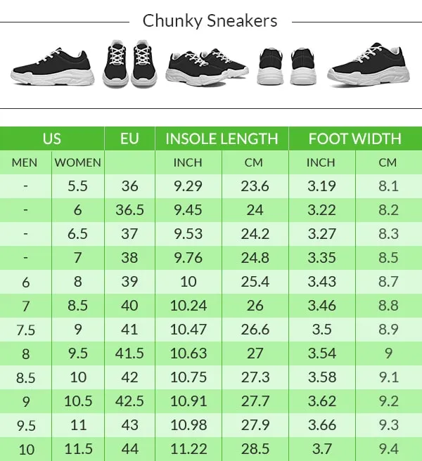 Dentistry Pattern Chunky Sneakers