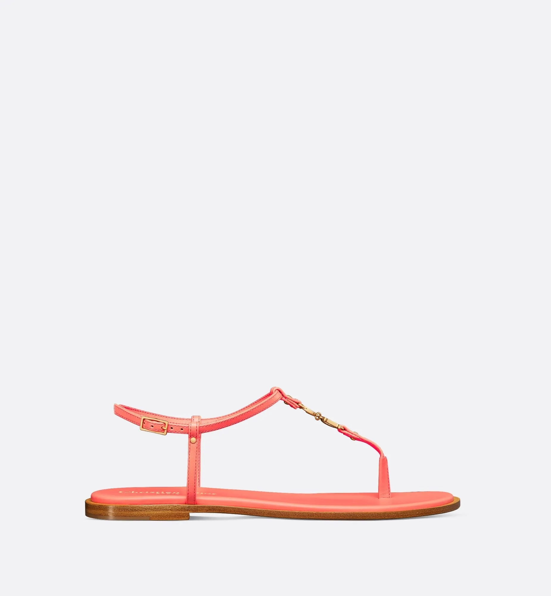 Dioriviera C'Est Dior Thong Sandal Coral Calfskin