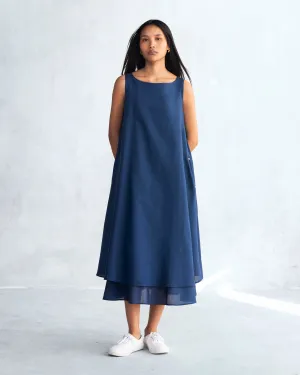 Double Layer Dress - Navy