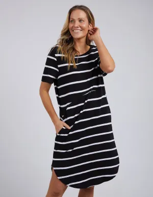 Foxwood Bay Stripe Dress - Black/White Stripe