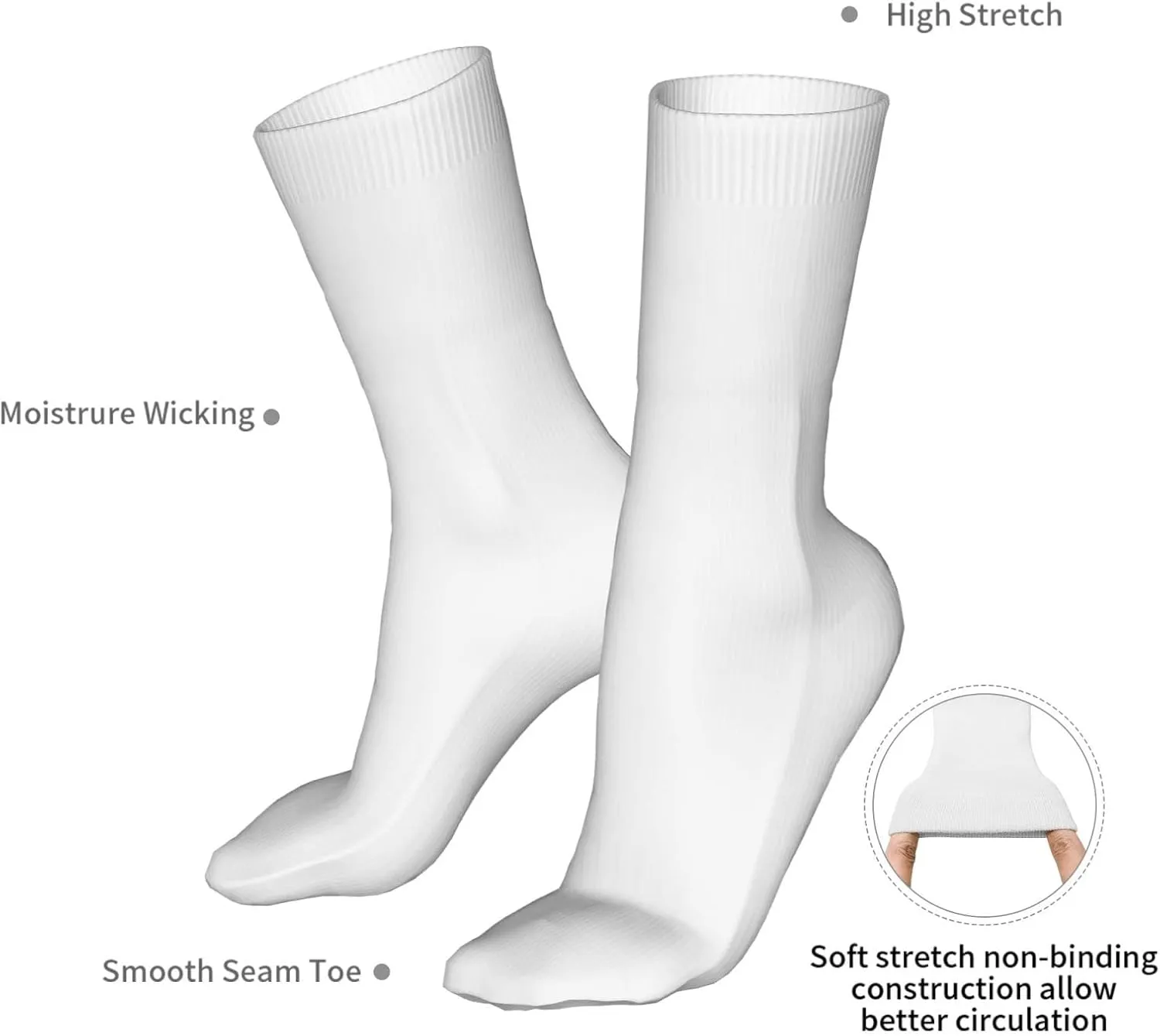 Funky Colorful Cushion Sport Socks,Athletic Cushioned Running Performance Crew Socks For Men/Women