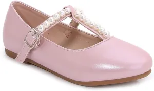 Girls Big Kids Middle Kids Ballet Flats Toddler Shoes Cute Pearl Shoes Dress Girls Mary Jane School Wedding Party Shoes Flower Girl Princess Dress Shoes