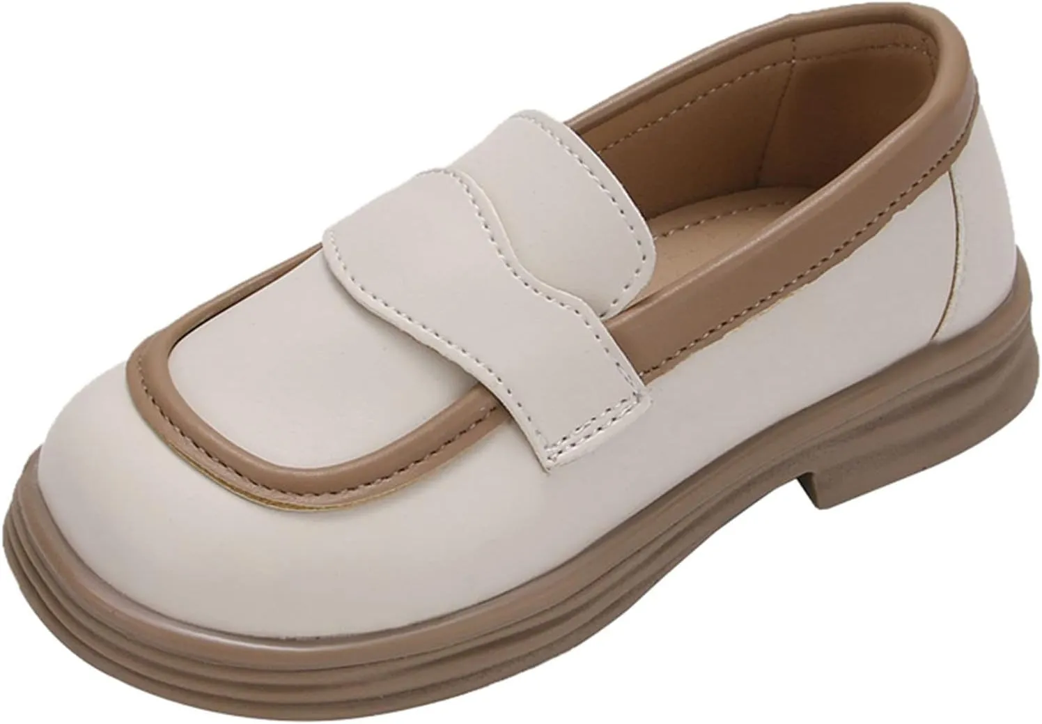 Girls Dress Shoes Chunky Loafers for Girl Platform Loafers School Uniform Slip On Shoes Toddler Girls Shoes