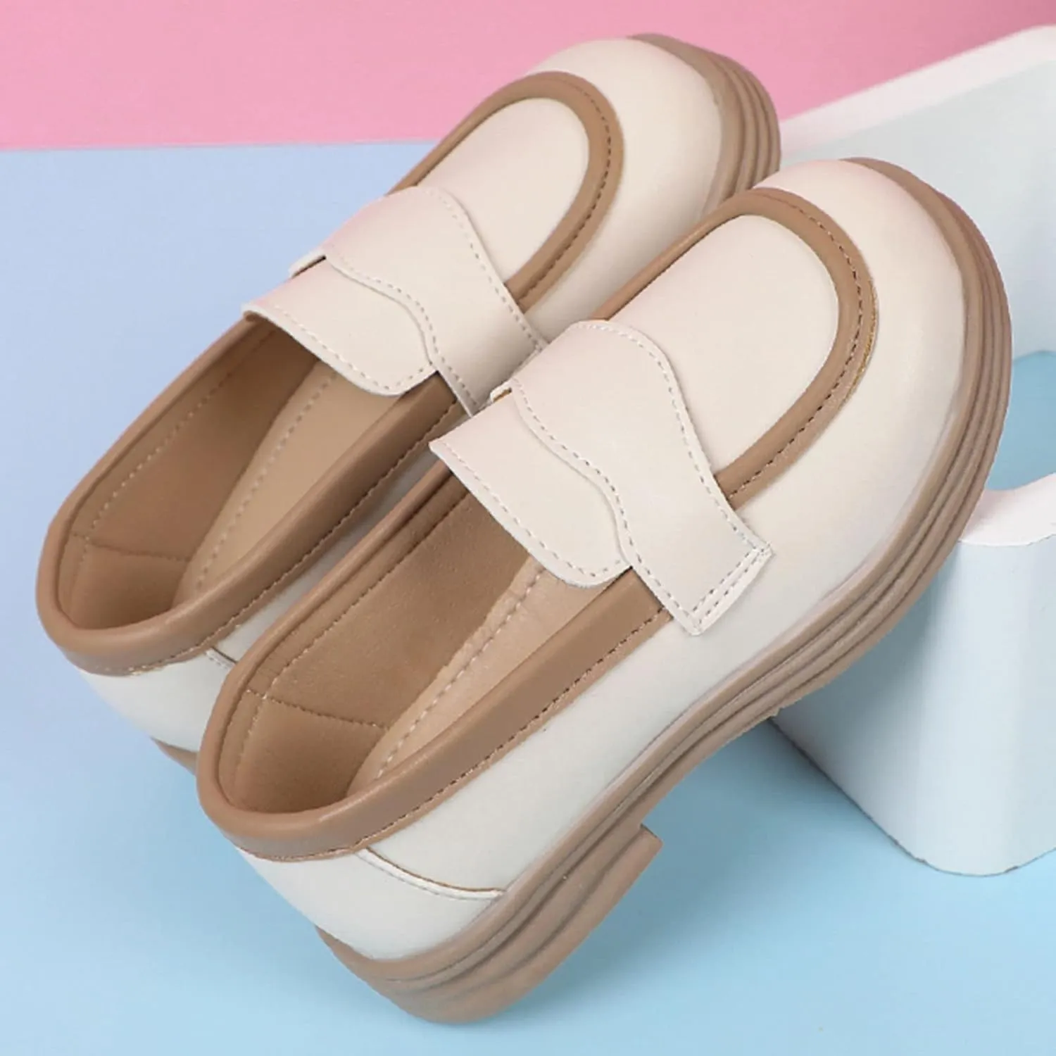 Girls Dress Shoes Chunky Loafers for Girl Platform Loafers School Uniform Slip On Shoes Toddler Girls Shoes