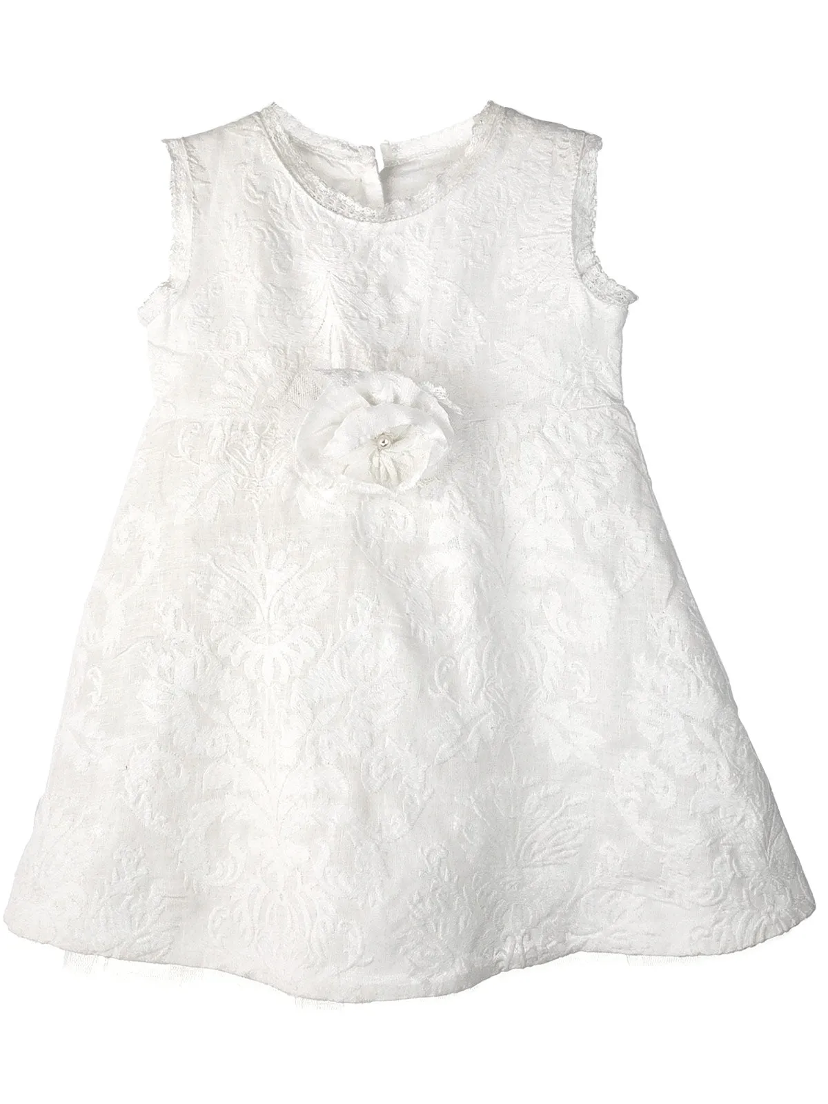 Girl's embroidered linen dress - MARILU