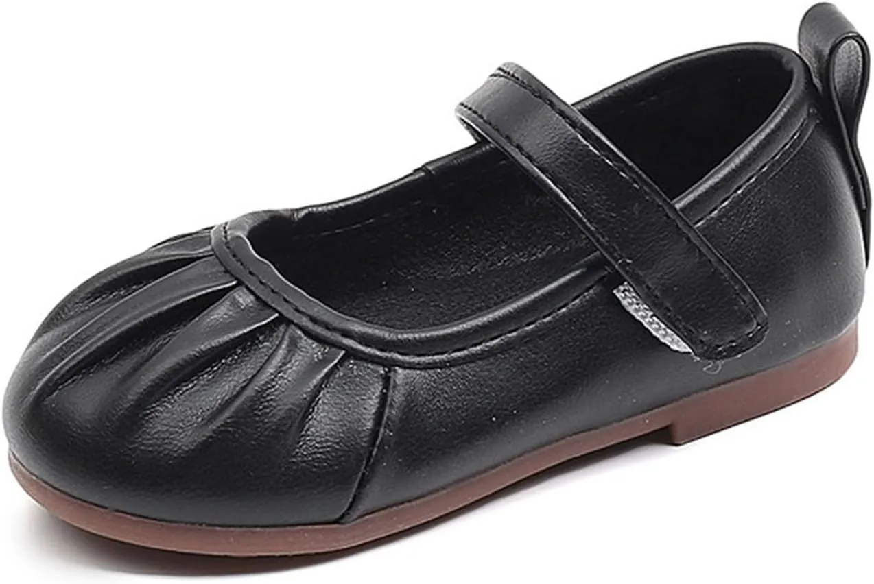 Girls Sandals Comfortable Hook Loop Closure Flat Shoes for Toddlers Kids Everyday Casual Wear Perfect 2-7 Years