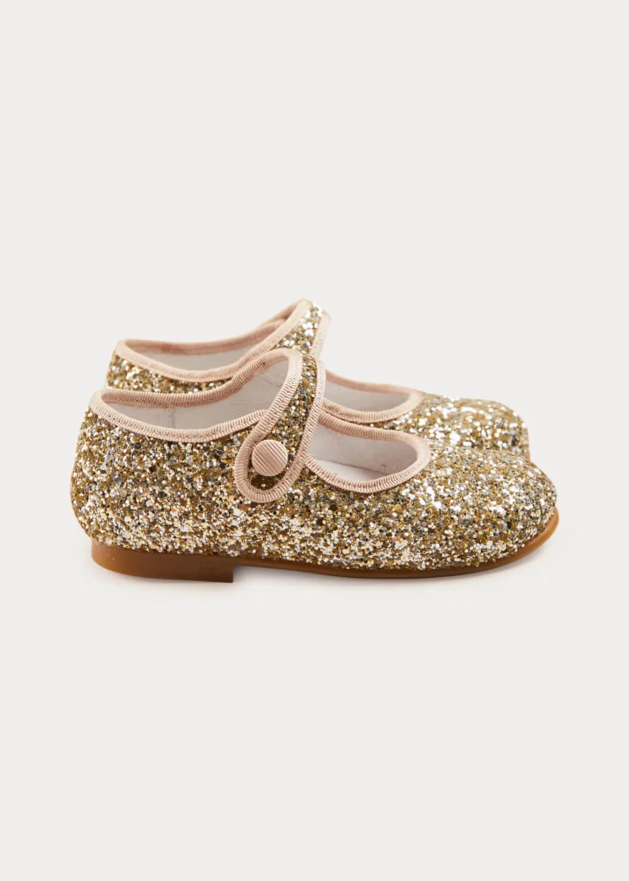 Glittery Mary Jane Shoes in Gold (24-34EU)