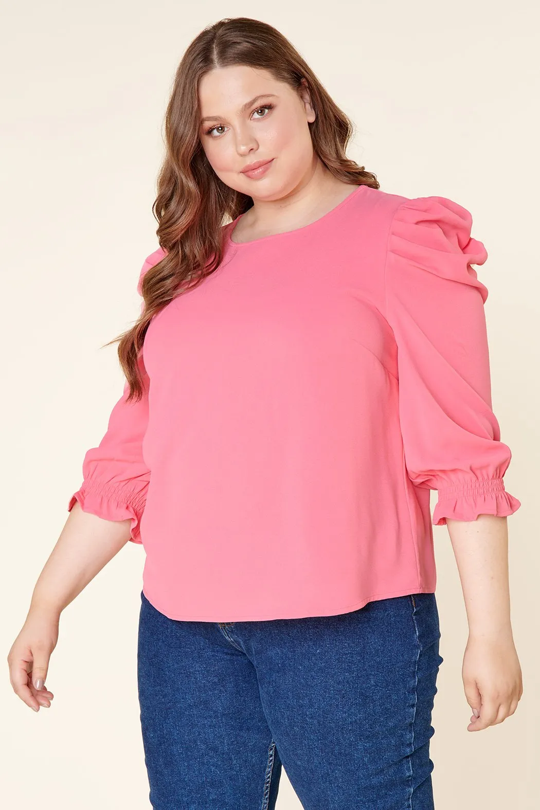 Go Getter Celine Puff Sleeve Top Curve