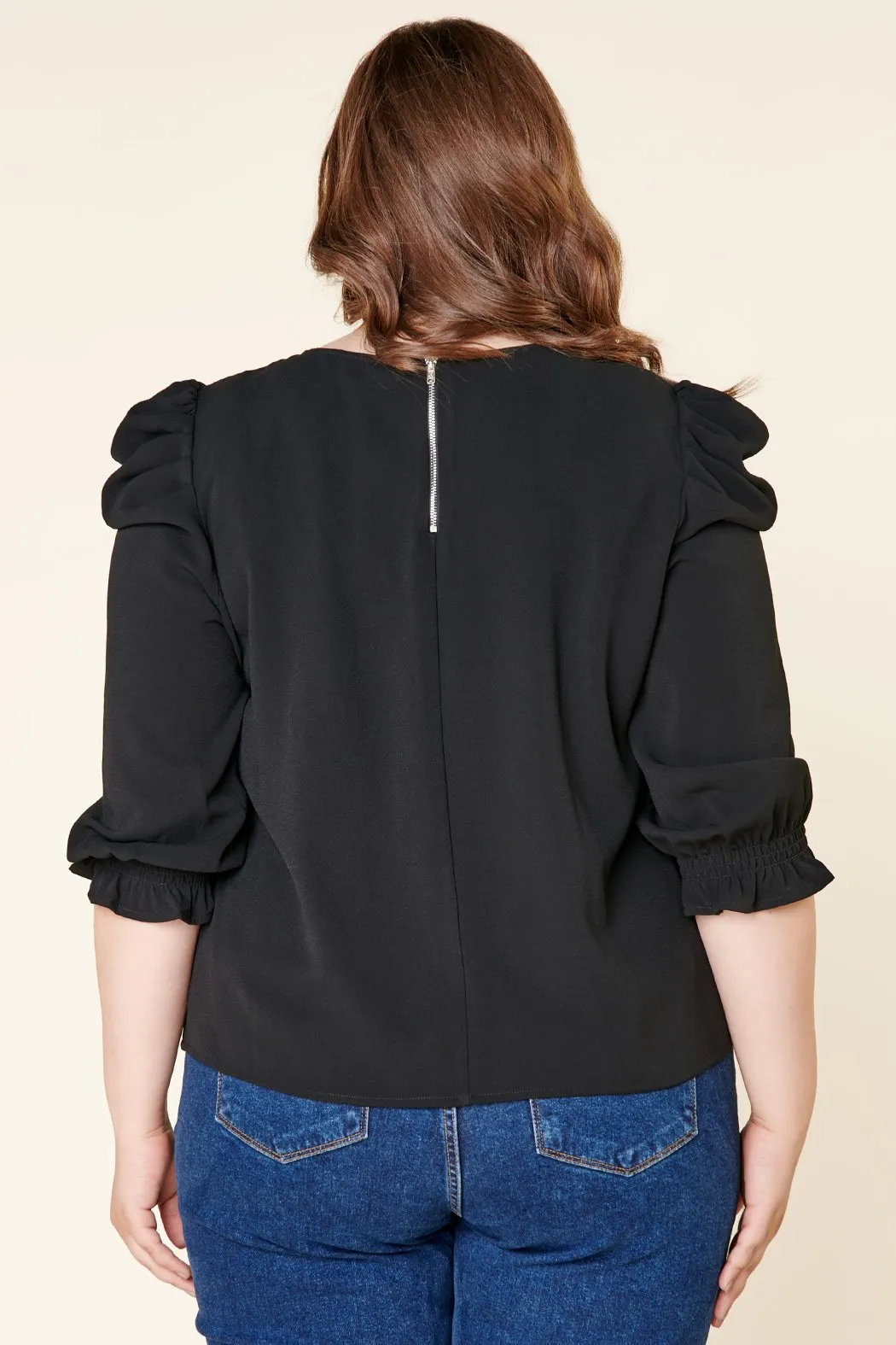 Go Getter Celine Puff Sleeve Top Curve