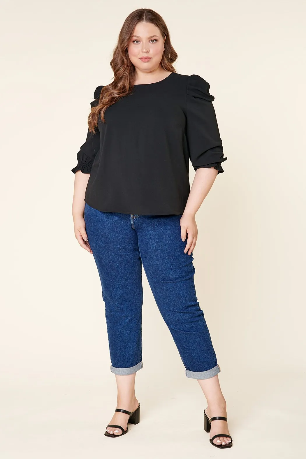 Go Getter Celine Puff Sleeve Top Curve