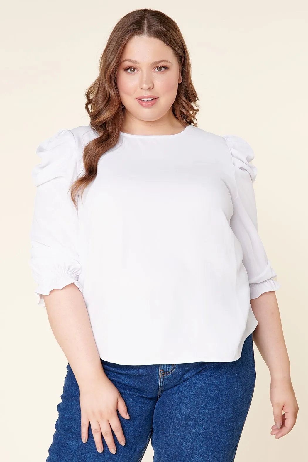 Go Getter Celine Puff Sleeve Top Curve