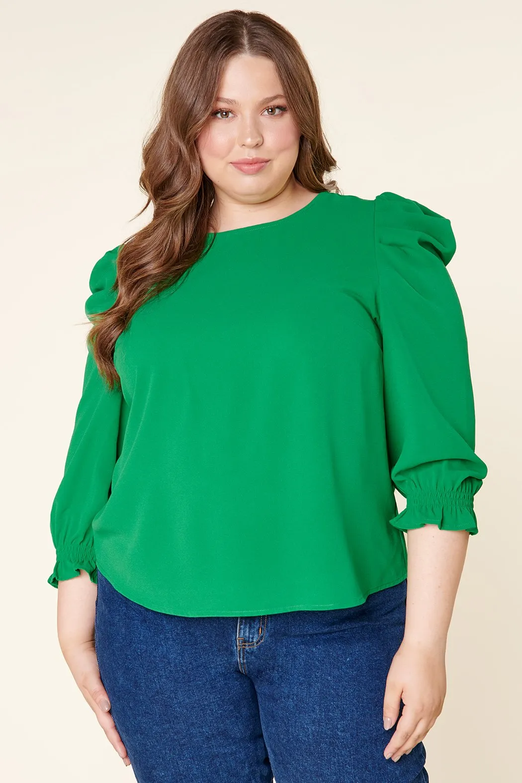 Go Getter Celine Puff Sleeve Top Curve