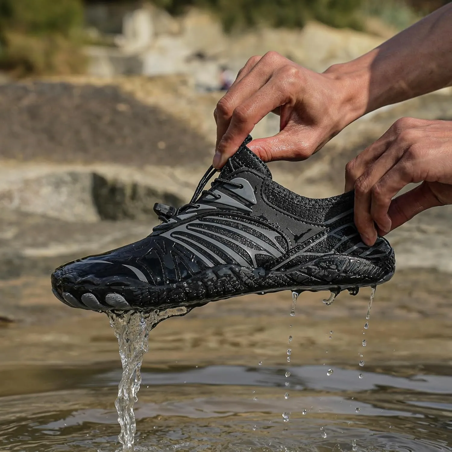 Grounded Footwear Barefoot Shoes Women&Men Hike Shoes Footwear Barefoot Womens Neuropathy Non-Slip Outdoor Hiking Shoe Women Water Wide Toe Box SneakersDiabetic Shoe Beach Surf Walk Yoga Walking