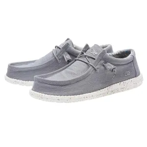 HEY DUDE MEN'S WALLY STRETCH CANVAS- IRON