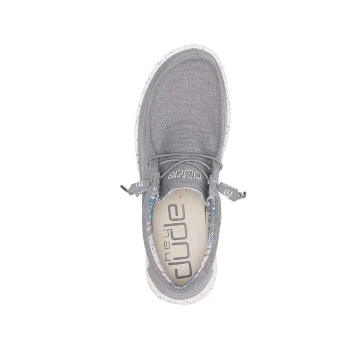 HEY DUDE MEN'S WALLY STRETCH CANVAS- IRON