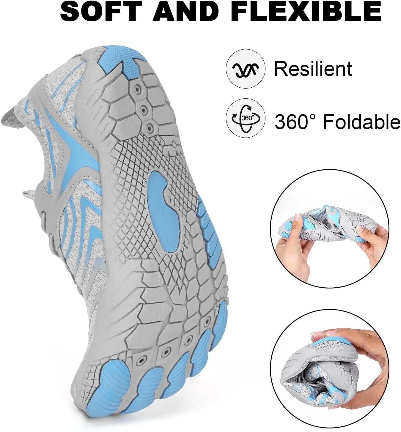 Hike Barefoot Shoes for Women Men Footwear Pro Barefoot Shoes with Wide Toe Box, Healthy & Non-Slip Breathable Athletic Beach Pool Surf Hiking Walking