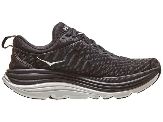 HOKA Women's Gaviota 5 Everyday Running Sneaker - Black/White