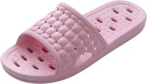 Indoor Slippers Shower Shoes with Drainage Holes House Slippers Cushioned Thick Sole Sandals for Indoor and Outdoor