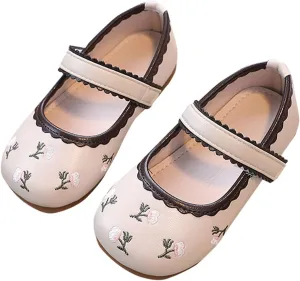 Infant Baby Girls Mary Jane Flat Non-Slip Cute Princess Wedding Dress Shoes Toddler Non Slip Fashion Soft Shoes