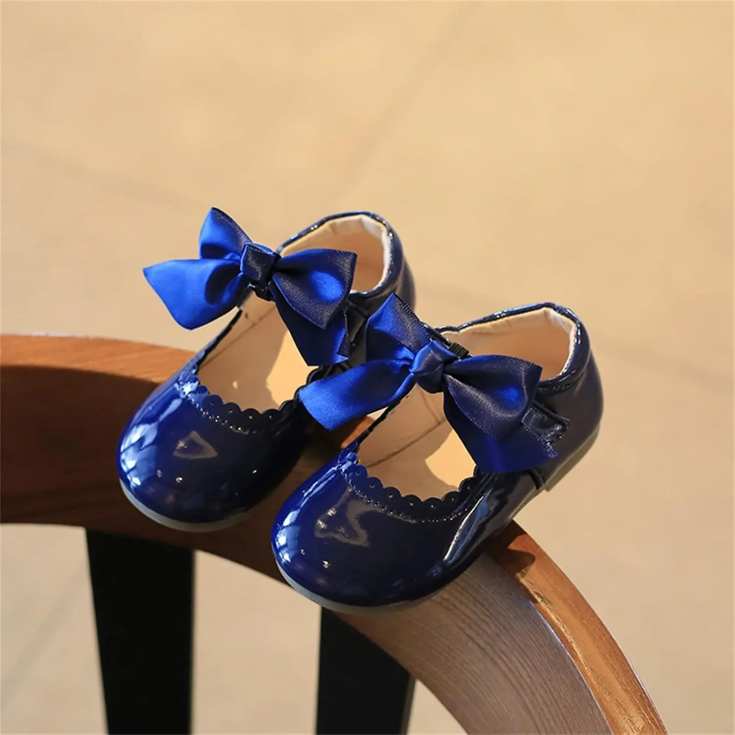 Infant Girls Wedding Dress Shoes Bow Ballet Princess Mary Jane lats Newborn First alkers Sneaker Baptism Shoes