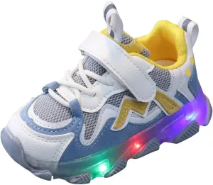 Kids Fashion Sneakers Light Led Kids Mesh Luminous Sport Baby Running Girls Shoes Baby Shoes