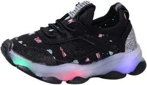 Kids Light Up Shoes Boys Girls Breathable Cute Fashion Flashing Sneaker Toddler Athletic Running First Walking Shoes