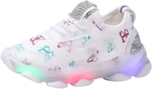 Kids Light Up Shoes Boys Girls Breathable Cute Fashion Flashing Sneaker Toddler Athletic Running First Walking Shoes