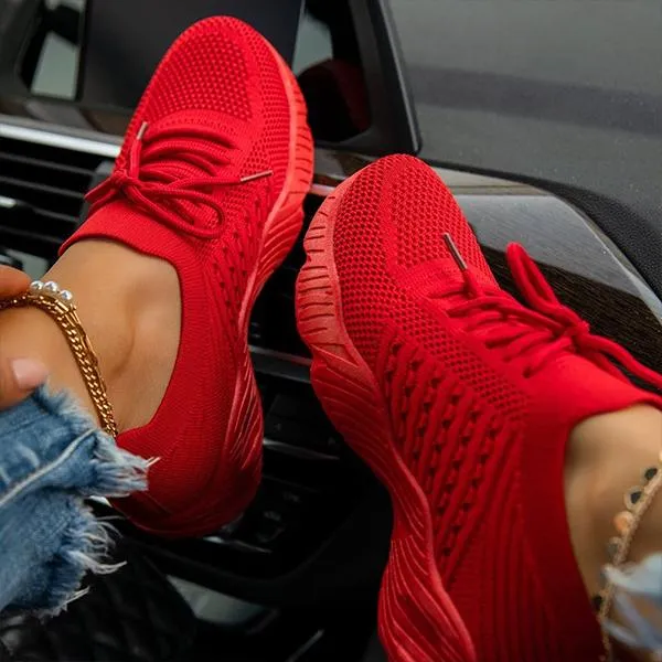 Kimemoda Women Lightly Breathable Lace up Sneakers