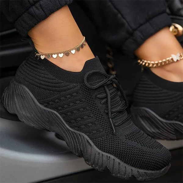 Kimemoda Women Lightly Breathable Lace up Sneakers
