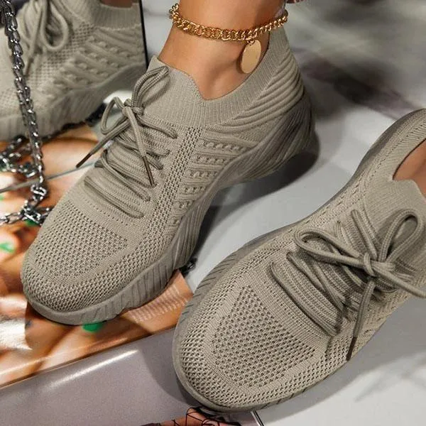 Kimemoda Women Lightly Breathable Lace up Sneakers