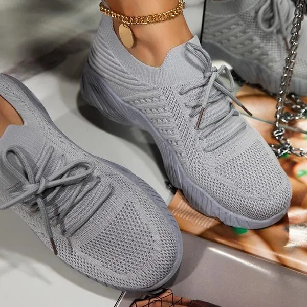 Kimemoda Women Lightly Breathable Lace up Sneakers