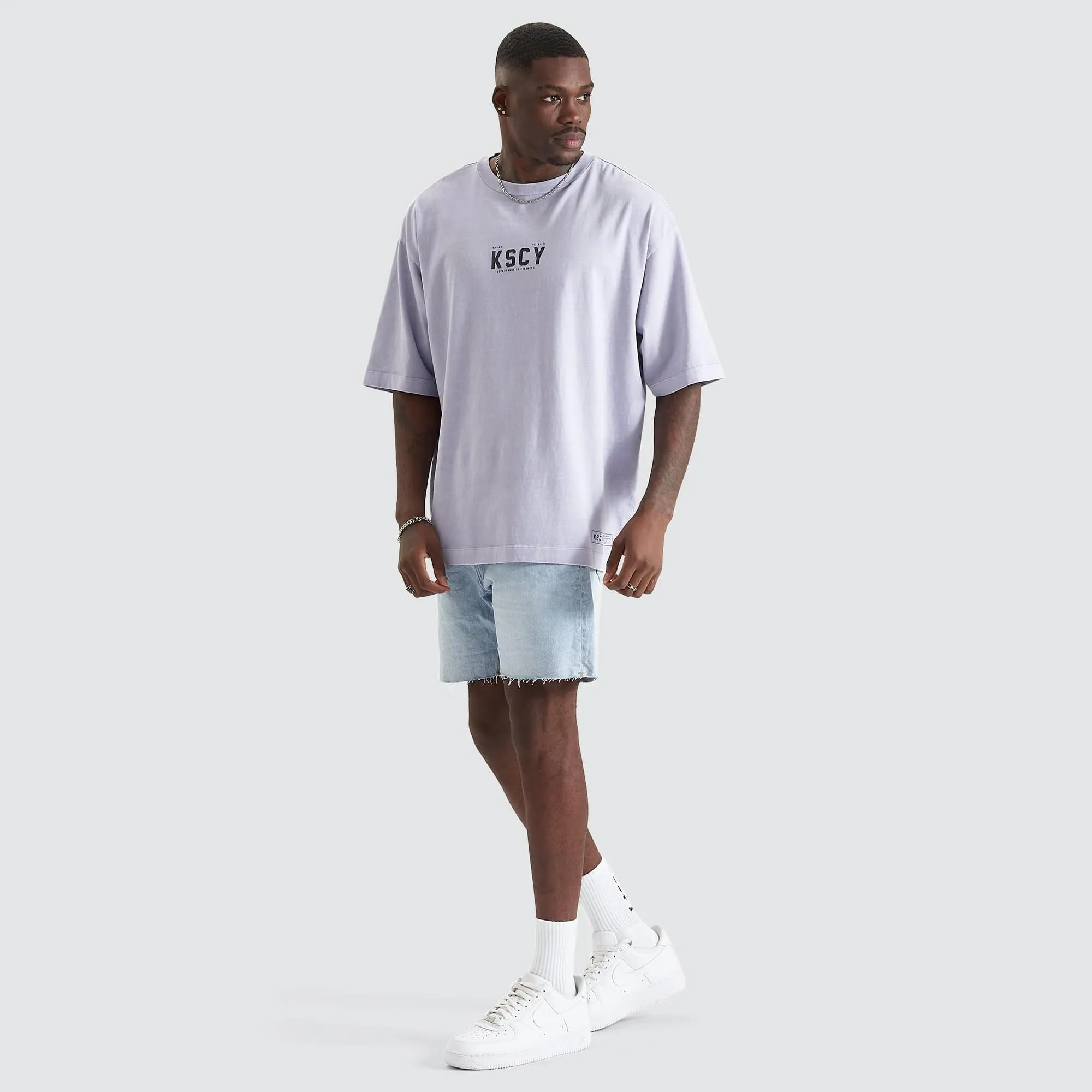 Kiss Chacey Legitimate Extra Oversized Tee- Pigment Cosmic Sky