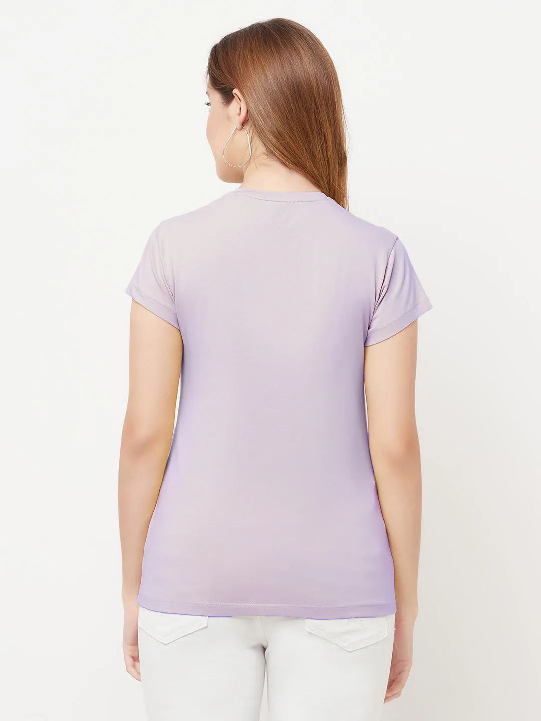 Lavender Knitted Logo T-Shirt