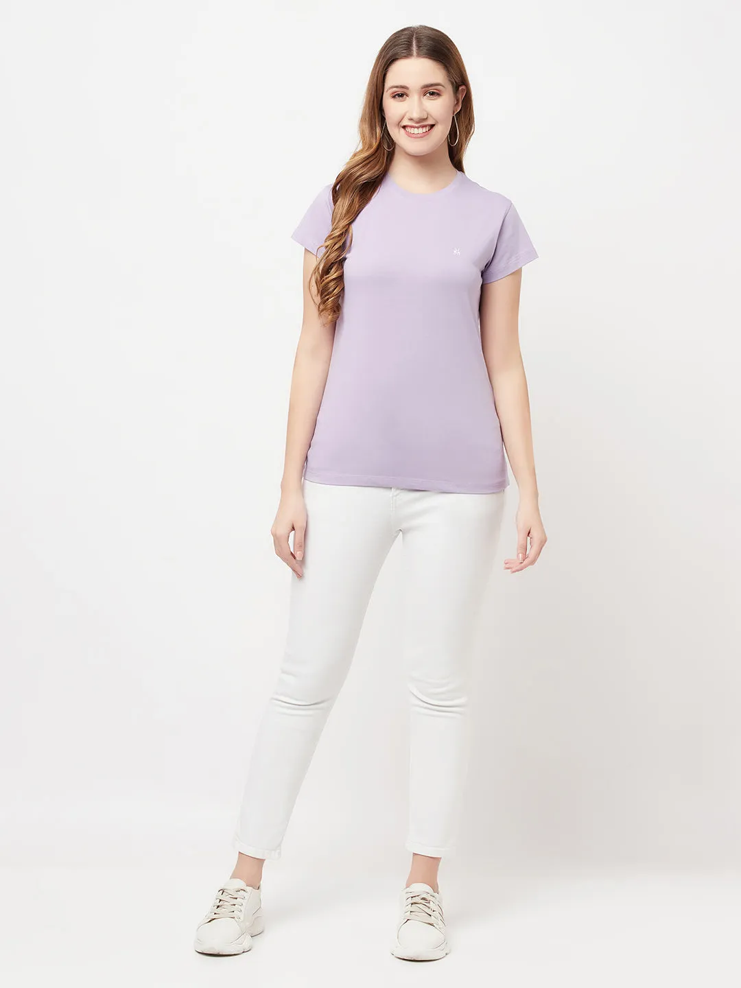 Lavender Knitted Logo T-Shirt