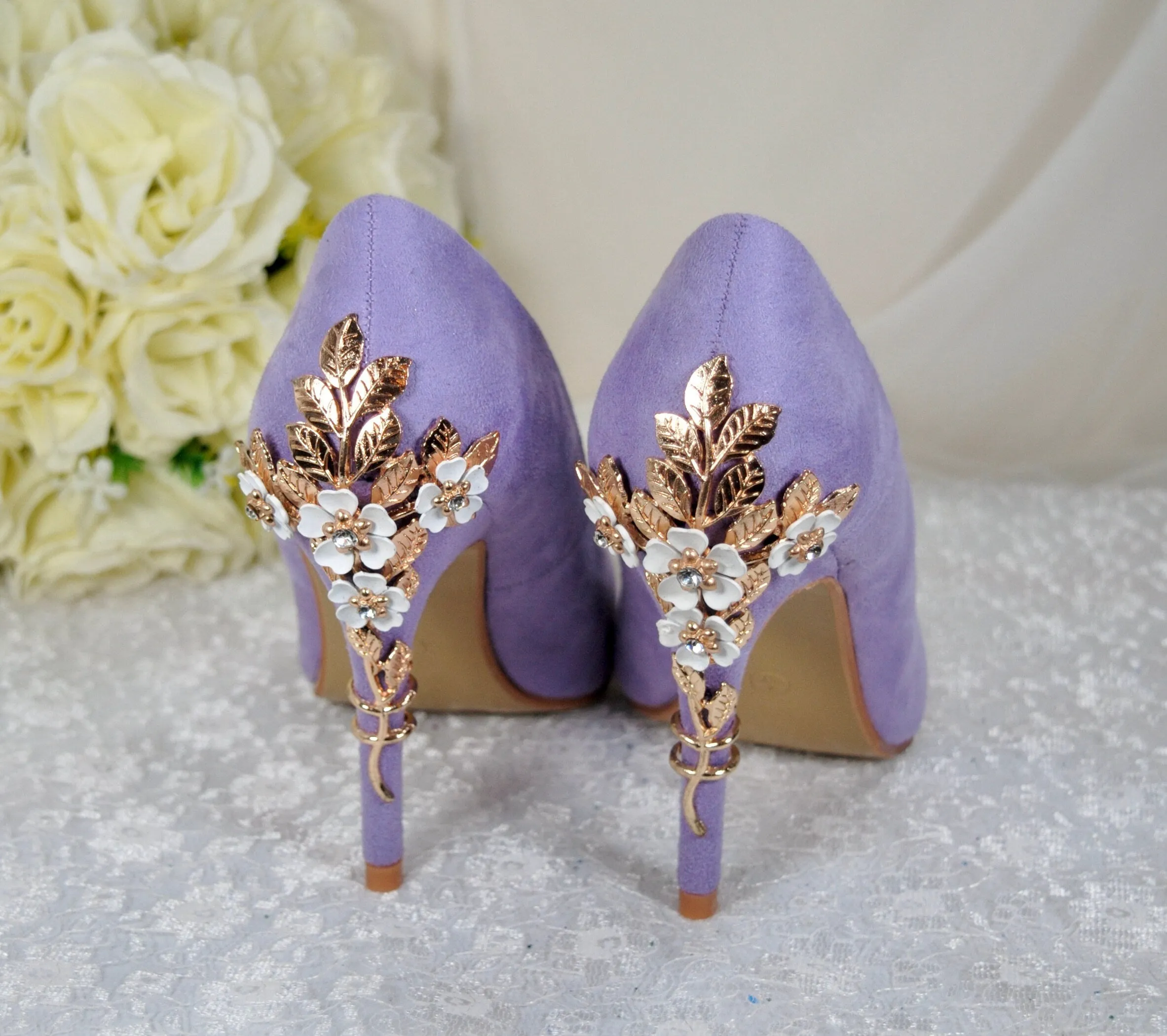 Lavender Suede with 'Cherry Blossom'